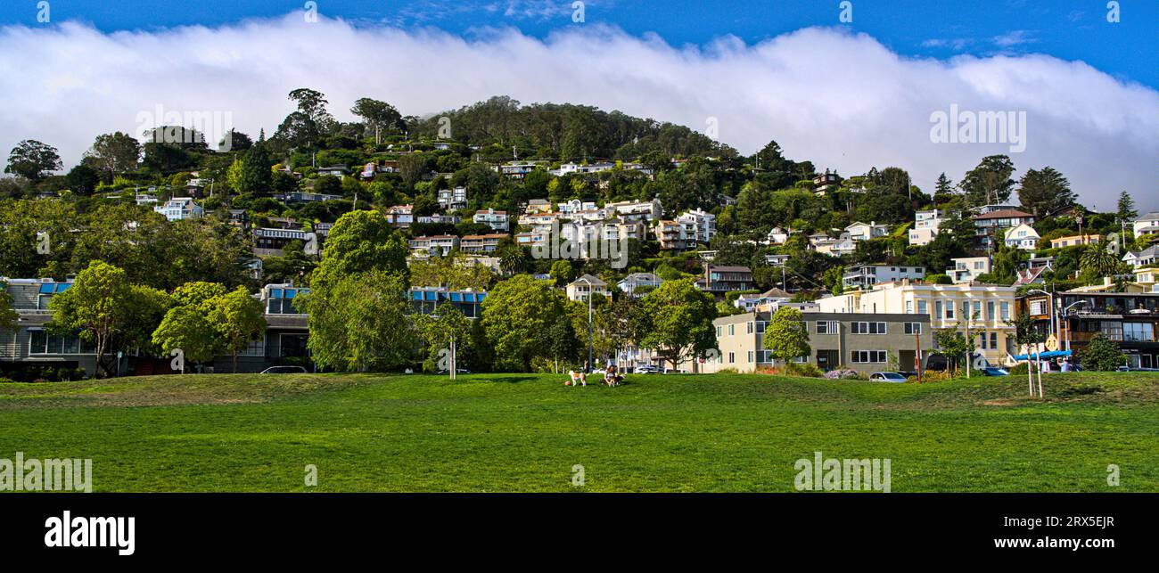 Sausalito, just after the Golden Gate! Stock Photo
