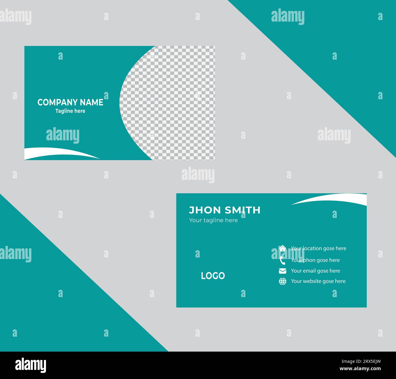 Creative modern business card design template Stock Vector