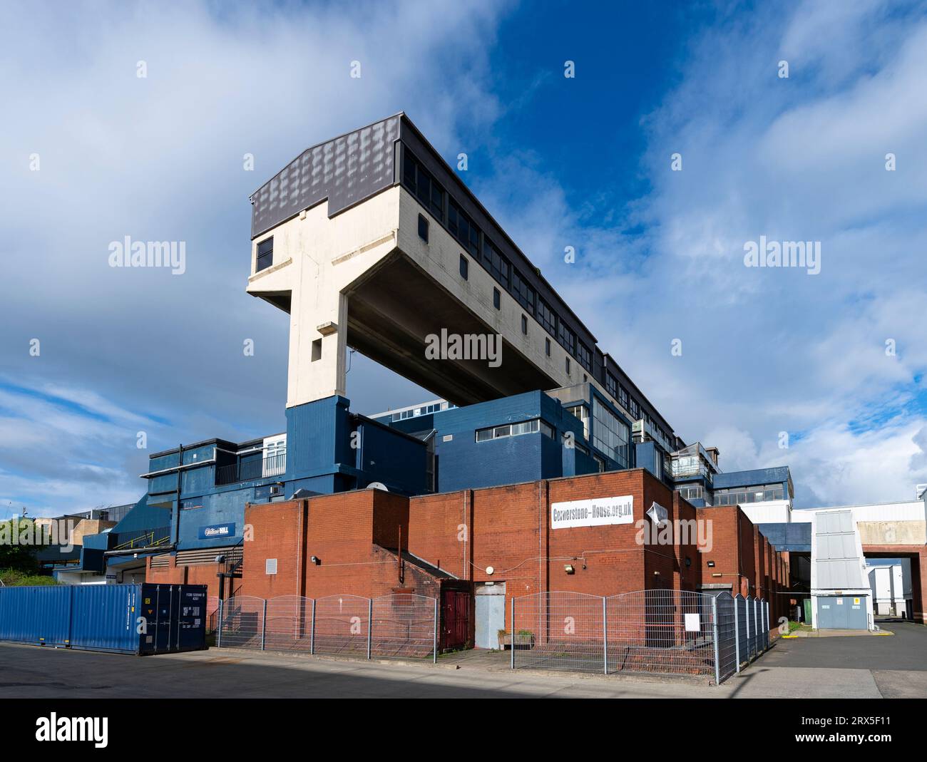 Exterior view of architecture of The Centre Cumbernauld shopping mall