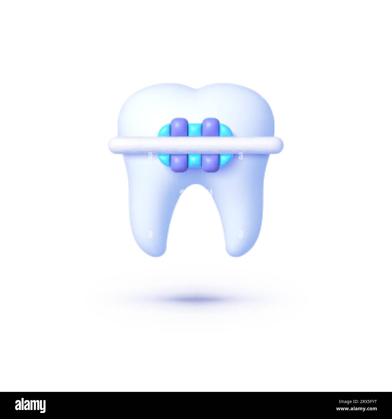 Braces tooth 3d, great design for any purposes. Orthodontic dentistry