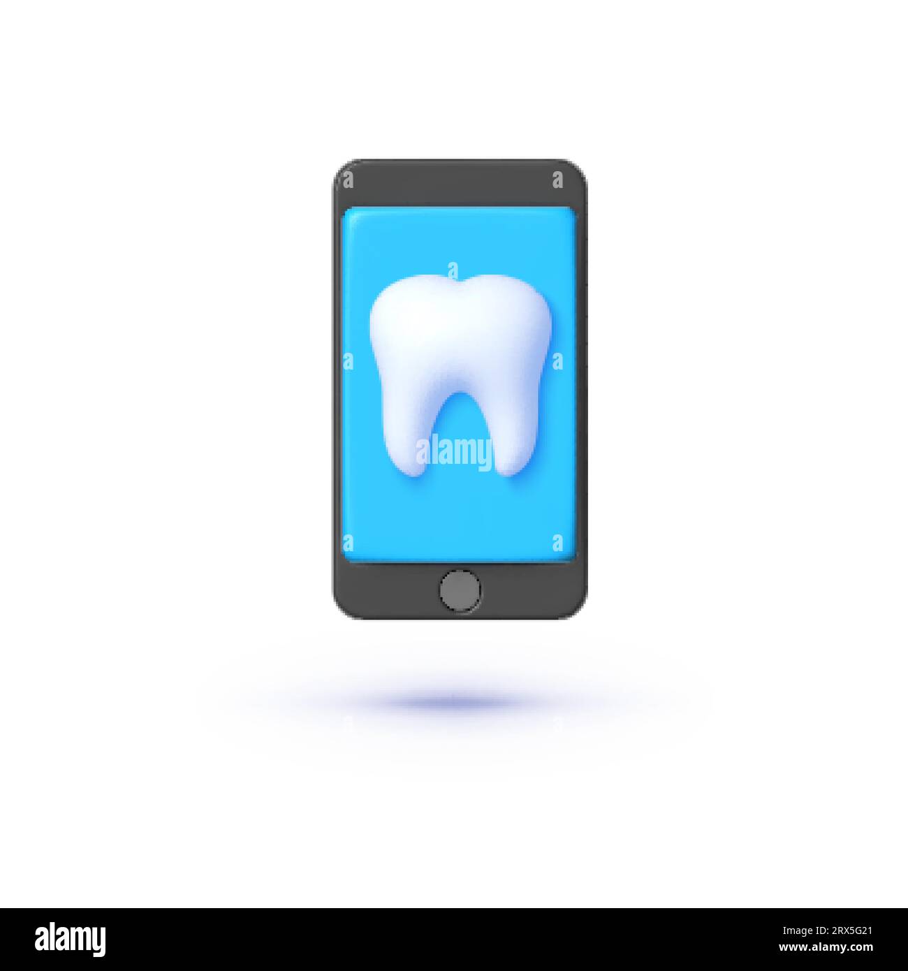 Tooth smartphone icon 3d, great design for any purposes. Healthcare ...