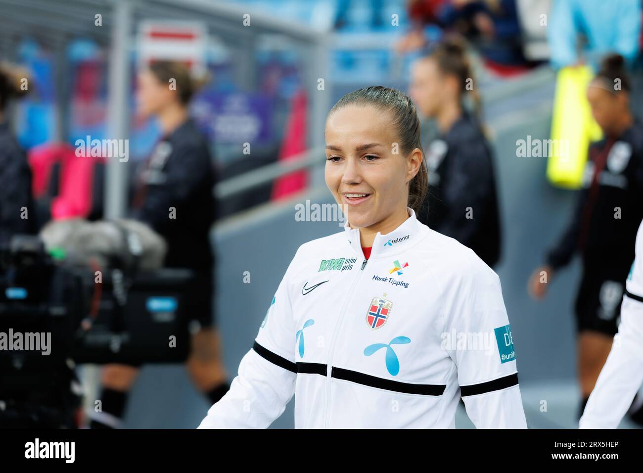 Oslo, Norway. 22nd Sep, 2023. Guro Reiten (11) of Norway seen during the UEFA Nations League match between Norway and Austria at Ullevaal Stadion in Oslo. (Photo Credit: Gonzales Photo/Alamy Live News Stock Photo