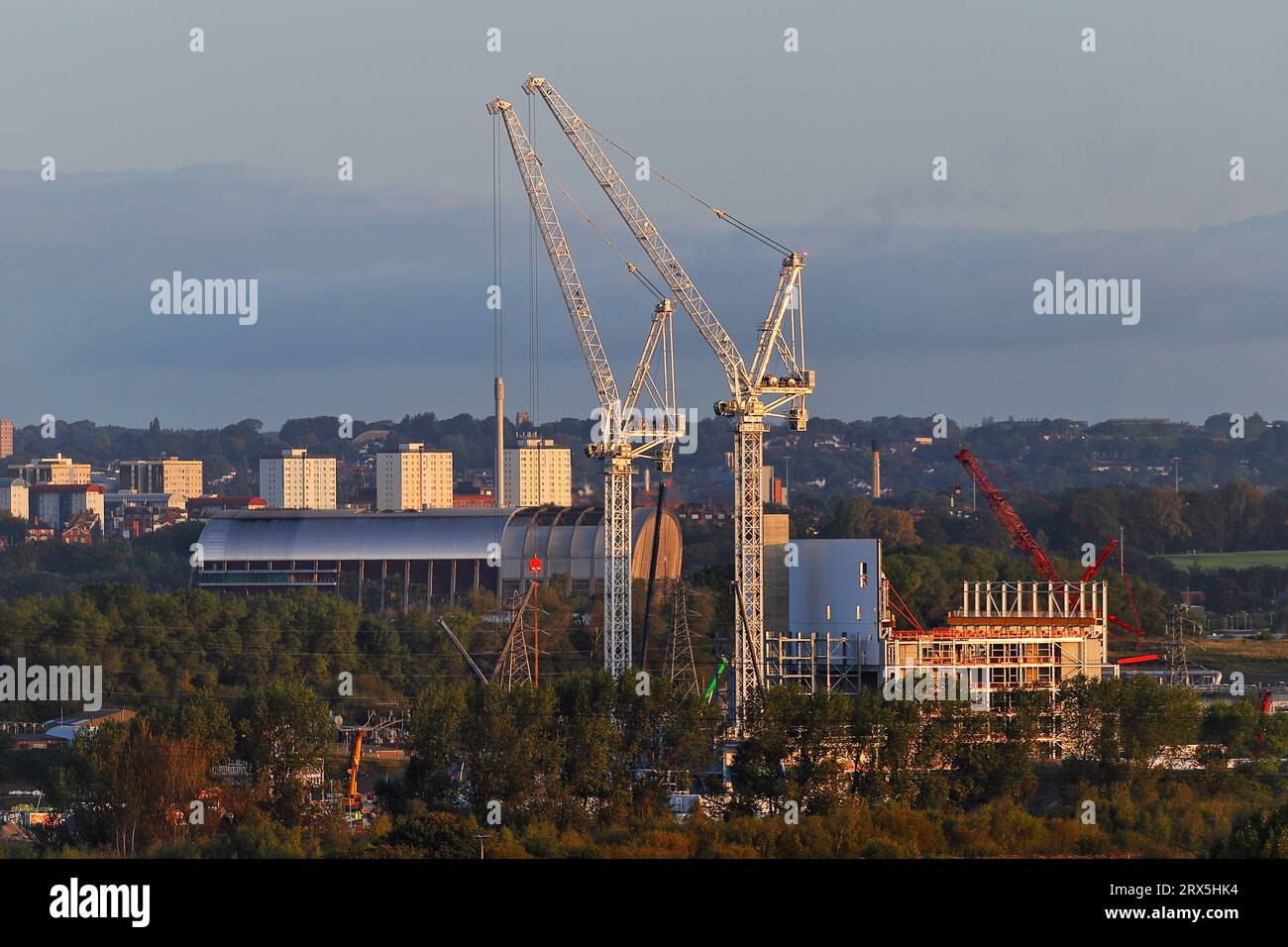 Enfinium energy from waste power plant currently under construction at Skelton Grange in Leeds,West Yorkshire,UK Stock Photo