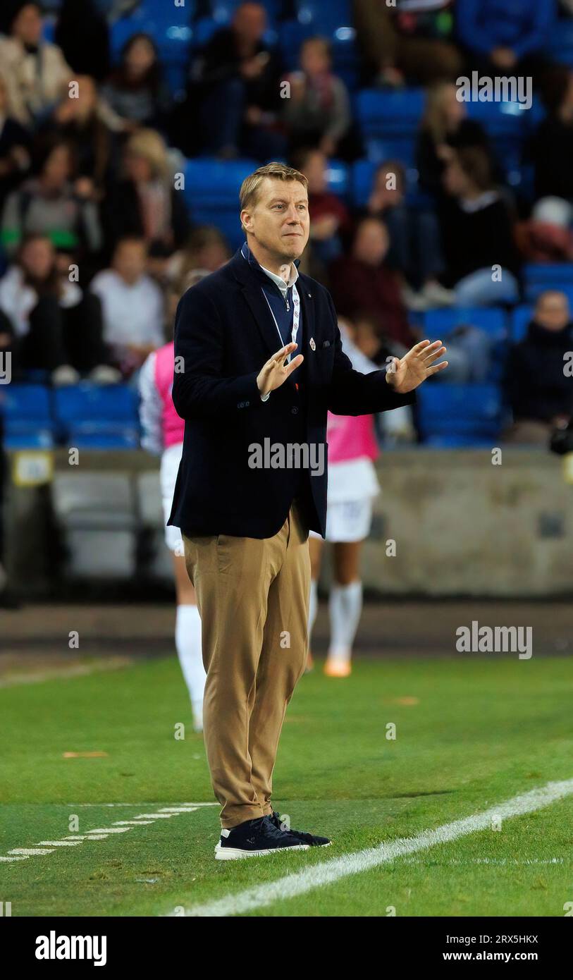 Oslo, Norway. 22nd Sep, 2023. Head coach Leif Gunnar Smerud of Norway seen during the UEFA Nations League match between Norway and Austria at Ullevaal Stadion in Oslo. (Photo Credit: Gonzales Photo/Alamy Live News Stock Photo