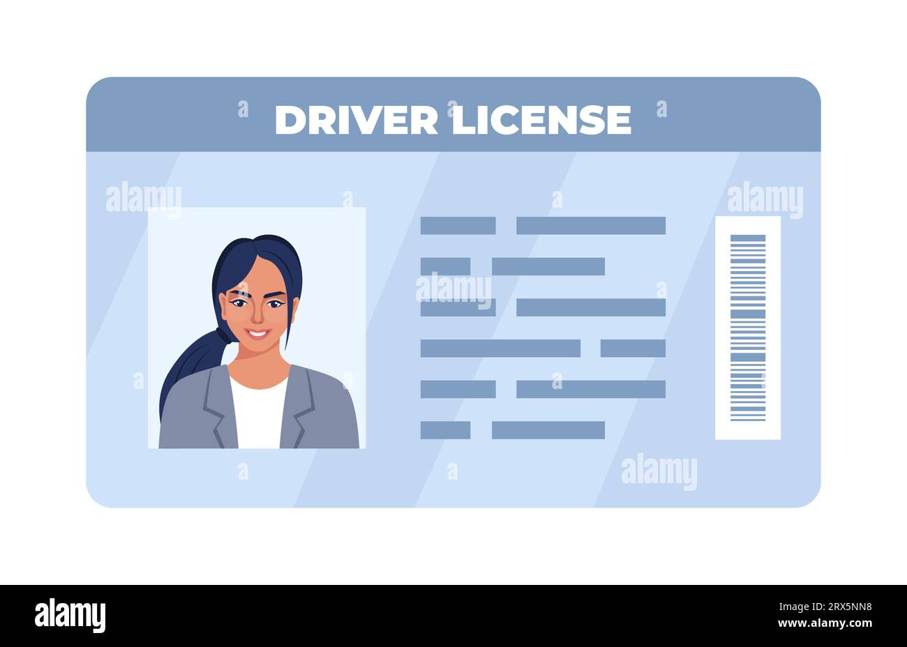Driver License ID card. Personal info data. Identification document