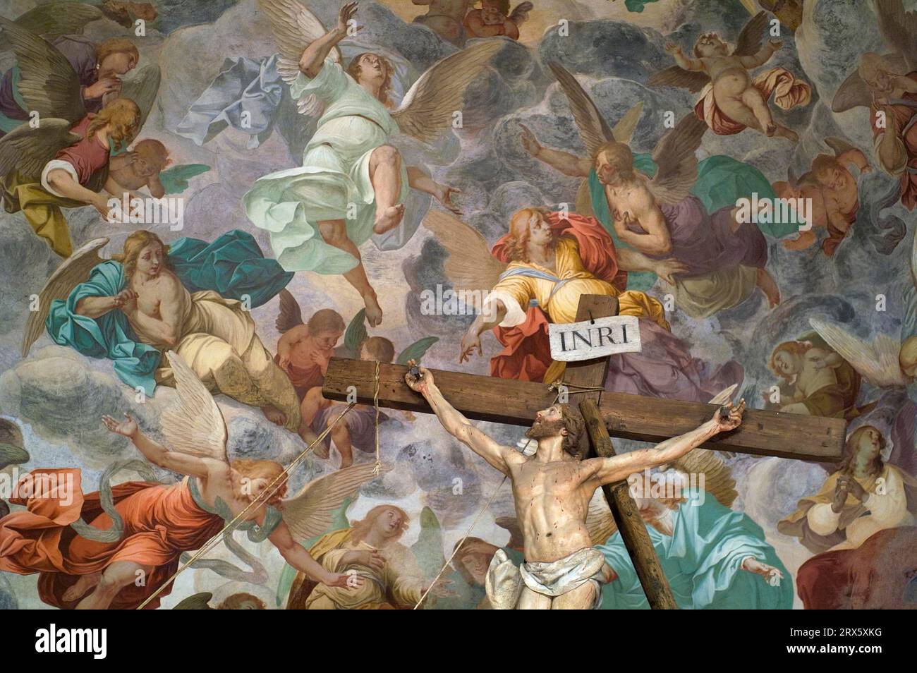 Jesus being crucified, scene from the Crucifixion Chapel of the Sacro