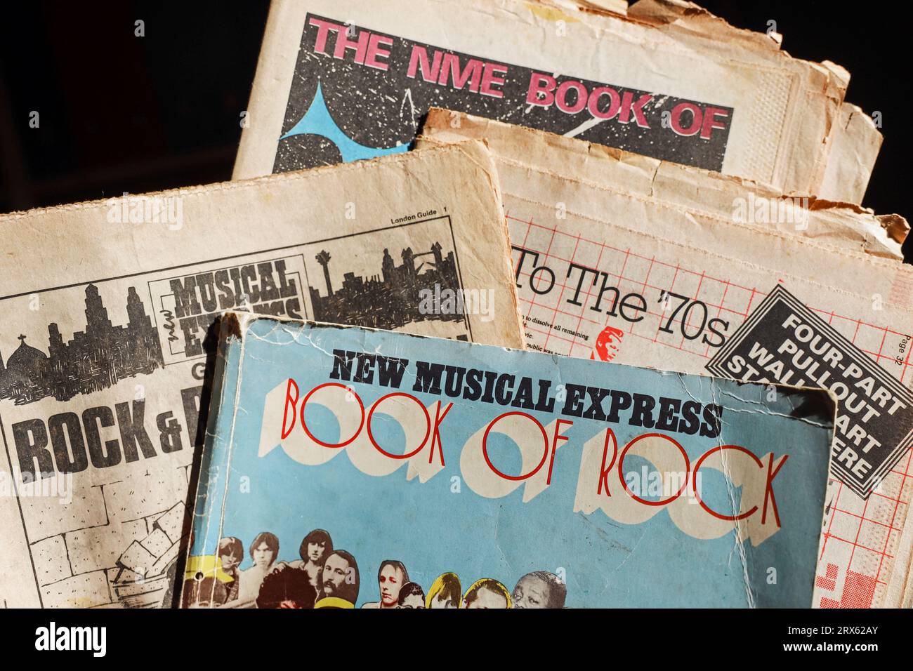 For many years the weekly music journal, the New Musical Express aka NME, produced supplements and sold spin off music tapes and even a vinyl cover Sg Stock Photo