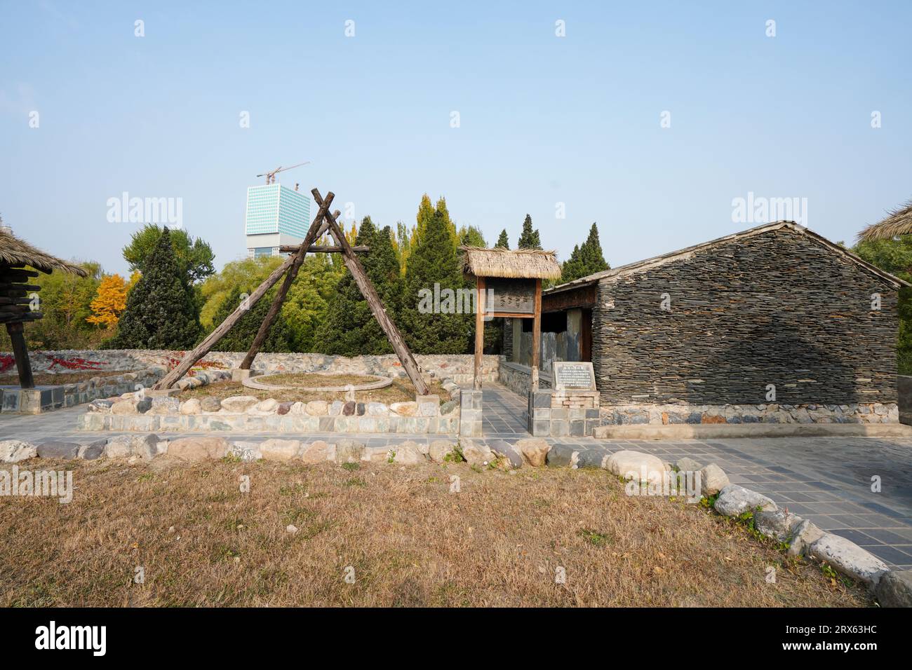 Paiwan People's Slate House in Taiwan Scenic Area of China Ethnic Museum Stock Photo