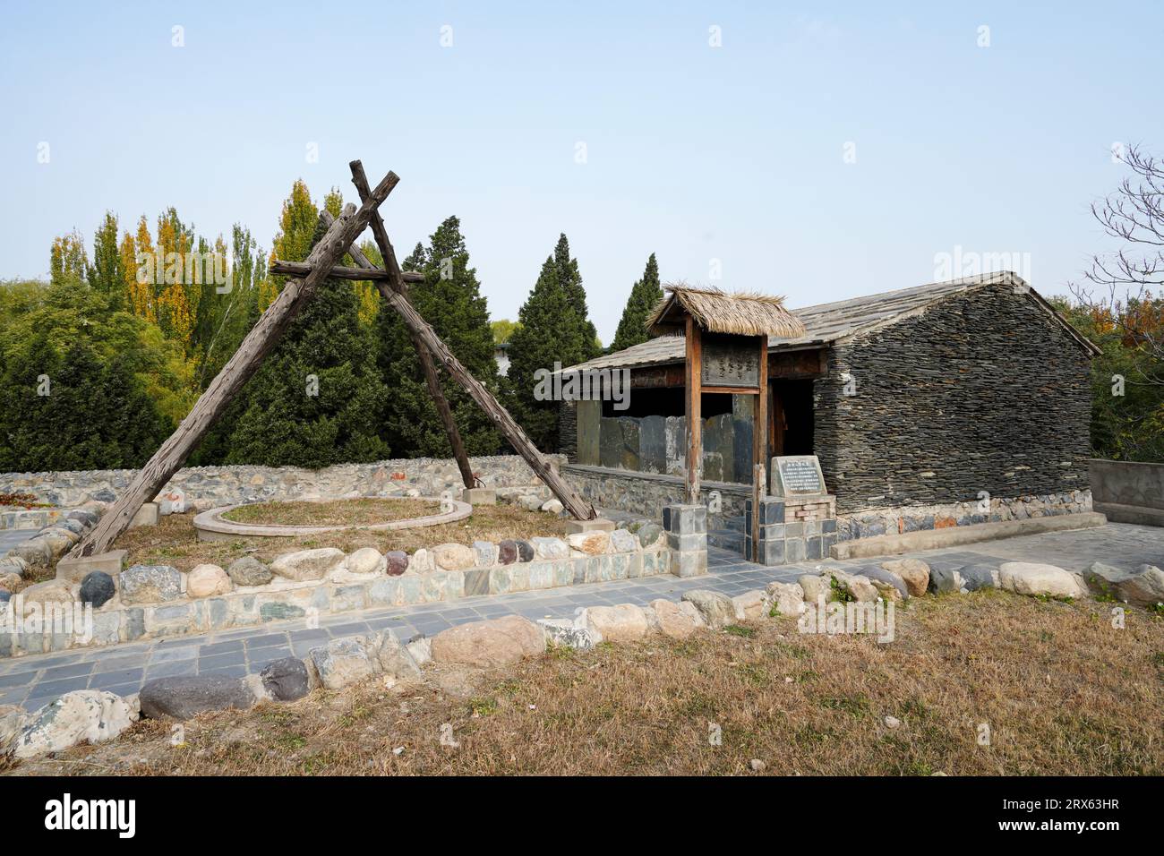 Paiwan People's Slate House in Taiwan Scenic Area of China Ethnic Museum Stock Photo