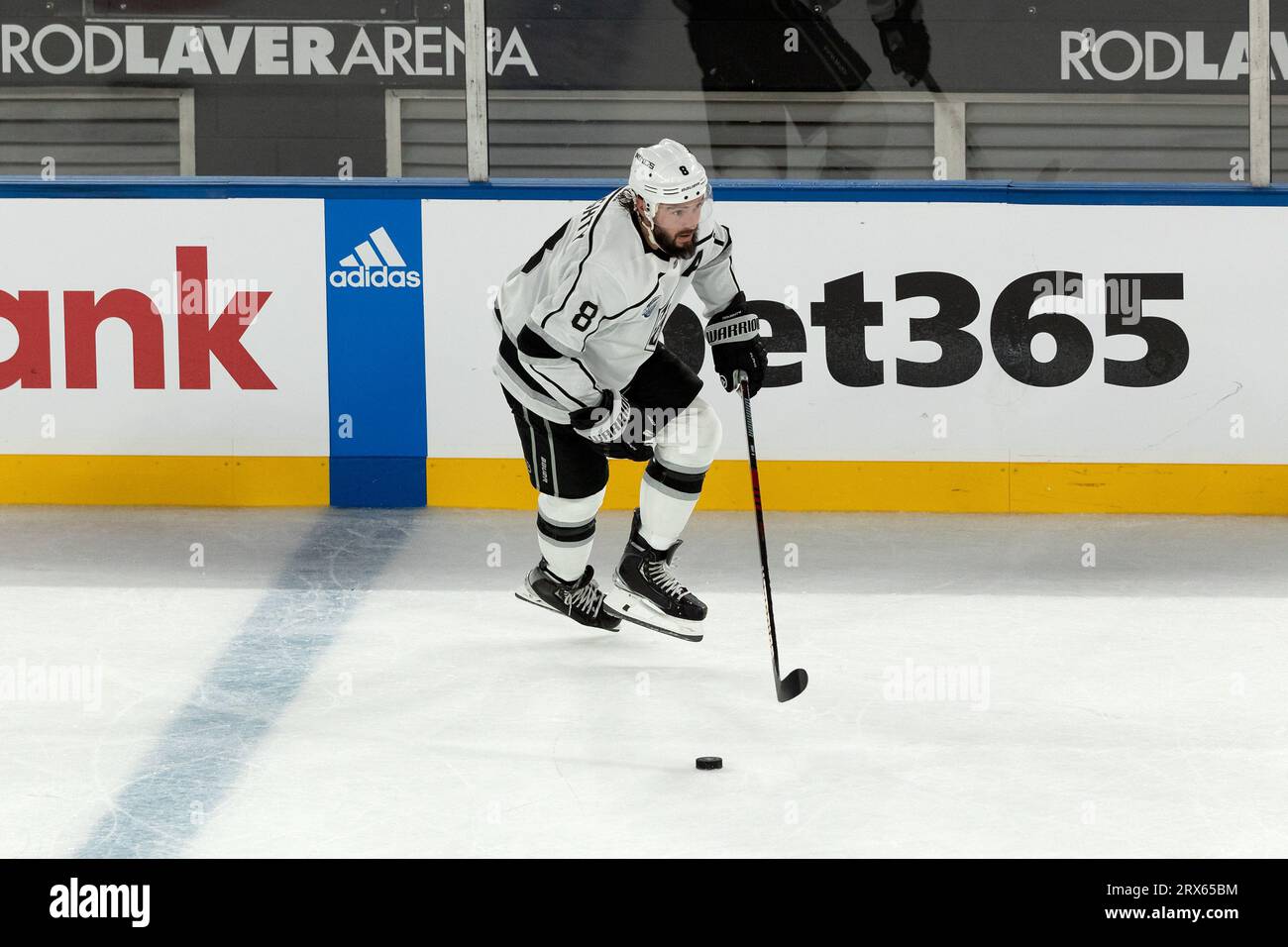 Melbourne, Australia, 23 September, 2023. Pheonix Copley of The Los Angeles  Kings blocks a goal during the NHL Global Series match between The Los  Angeles Kings and The Arizona Coyotes at Rod