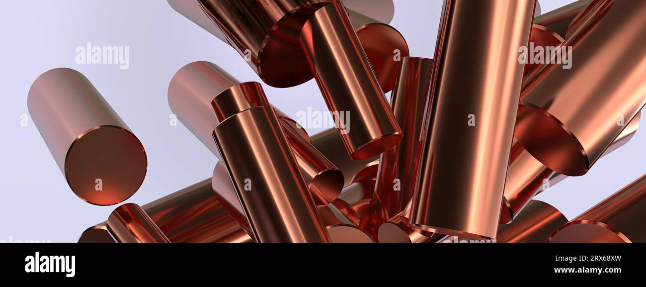 Metallic Elegant Modern 3D Rendering image background of copper ...
