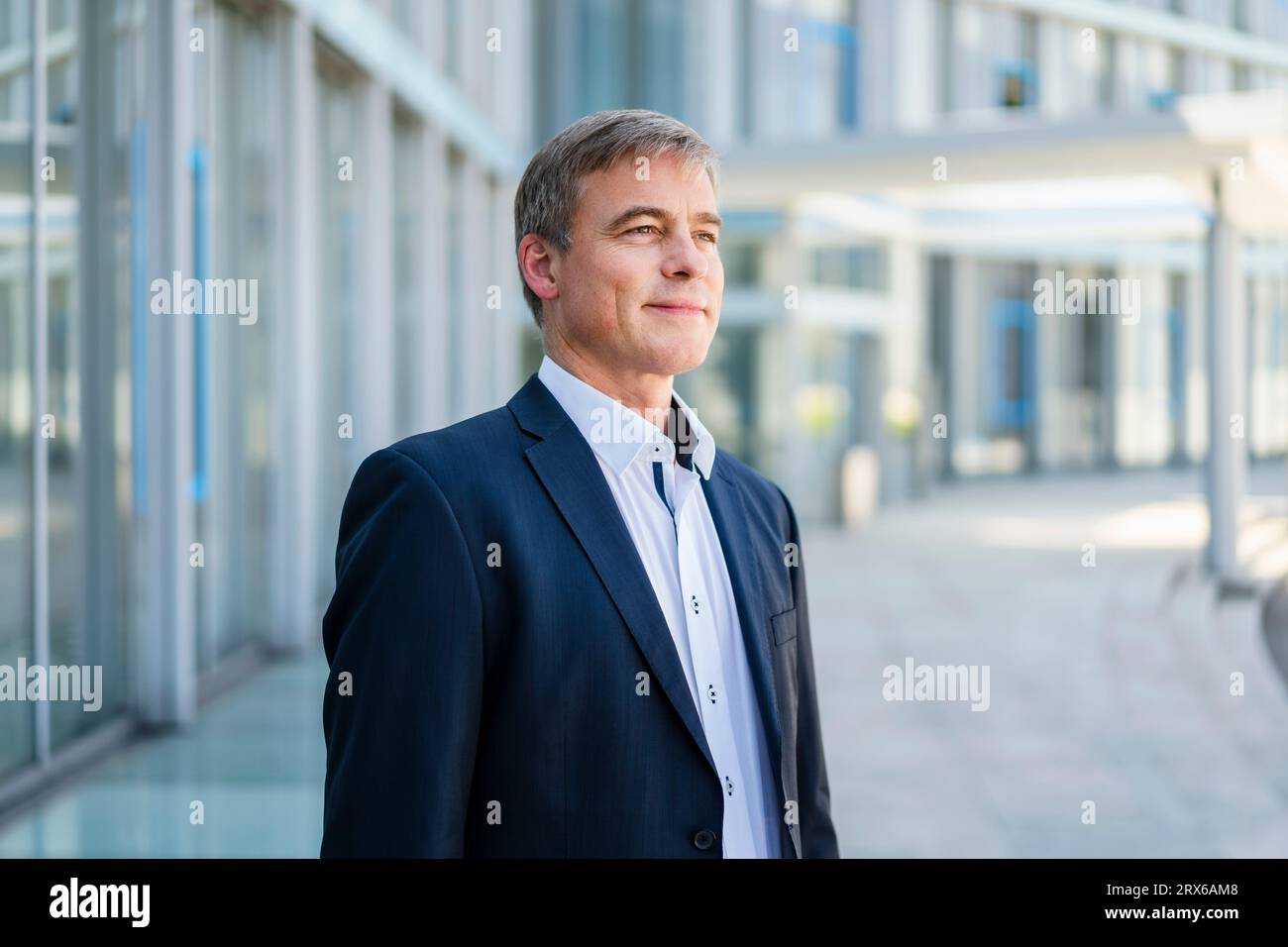 Portrait of a successful businessman in office building Stock Photo