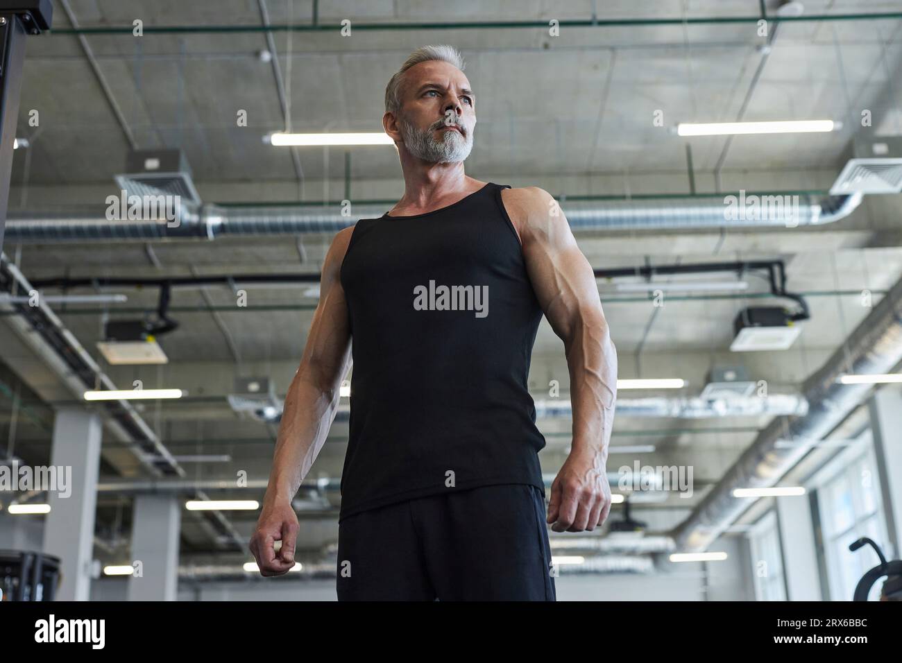 Mature black male looking away hi-res stock photography and images - Alamy