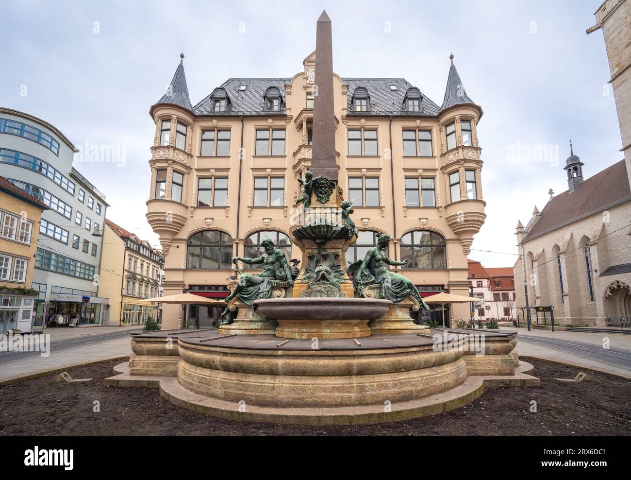 Anger fountain (Angerbrunnen) - Erfurt, Germany Stock Photo