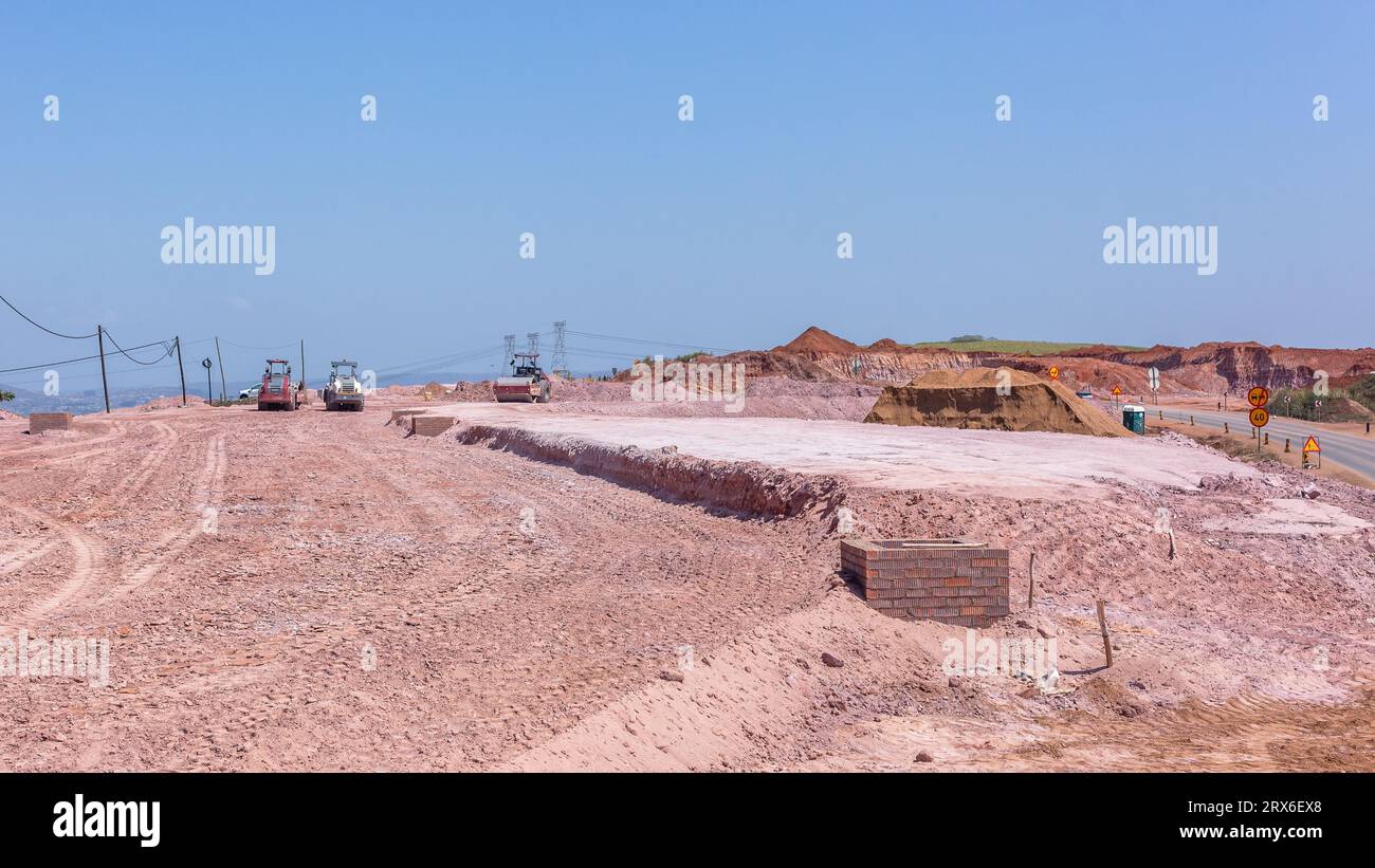 Construction New Roads Earthworks Civil Engineering moving sand