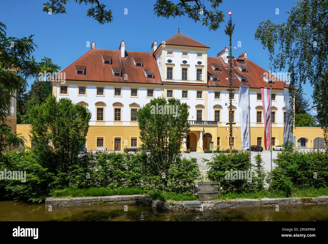 Austria, Upper Austria, Aurolzmunster, Facade of Castle Aurolzmunster Stock Photo
