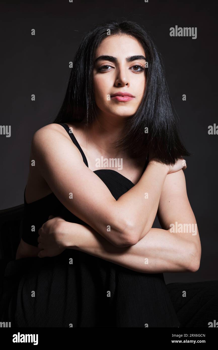 Beautiful woman black hair hi-res stock photography and images - Alamy