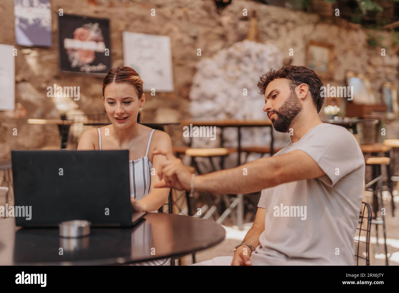 Creative Business Professionals Strategizing over Coffee Stock Photo