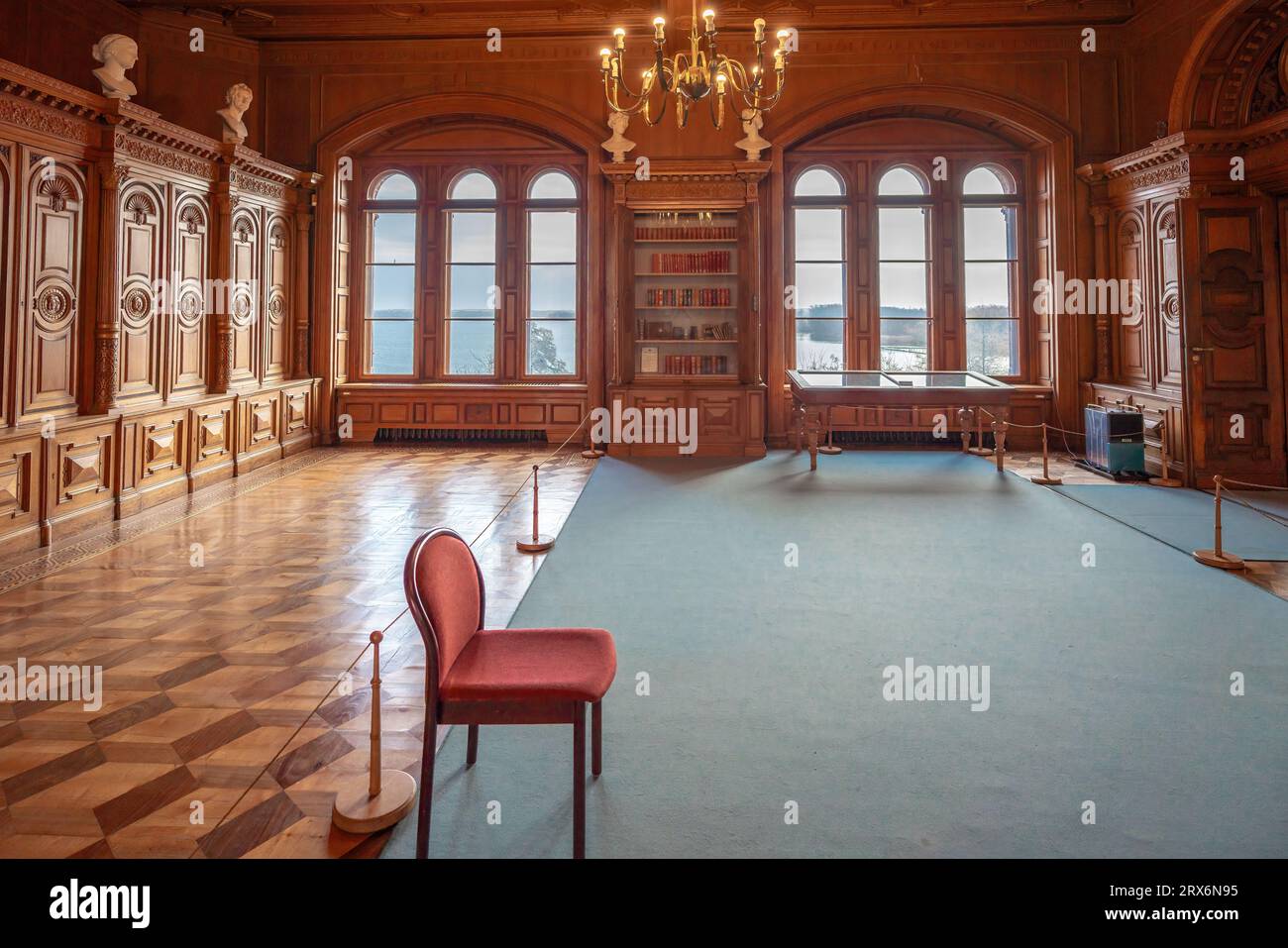 Library at Schwerin Castle Interior - Schwerin, Germany Stock Photo - Alamy