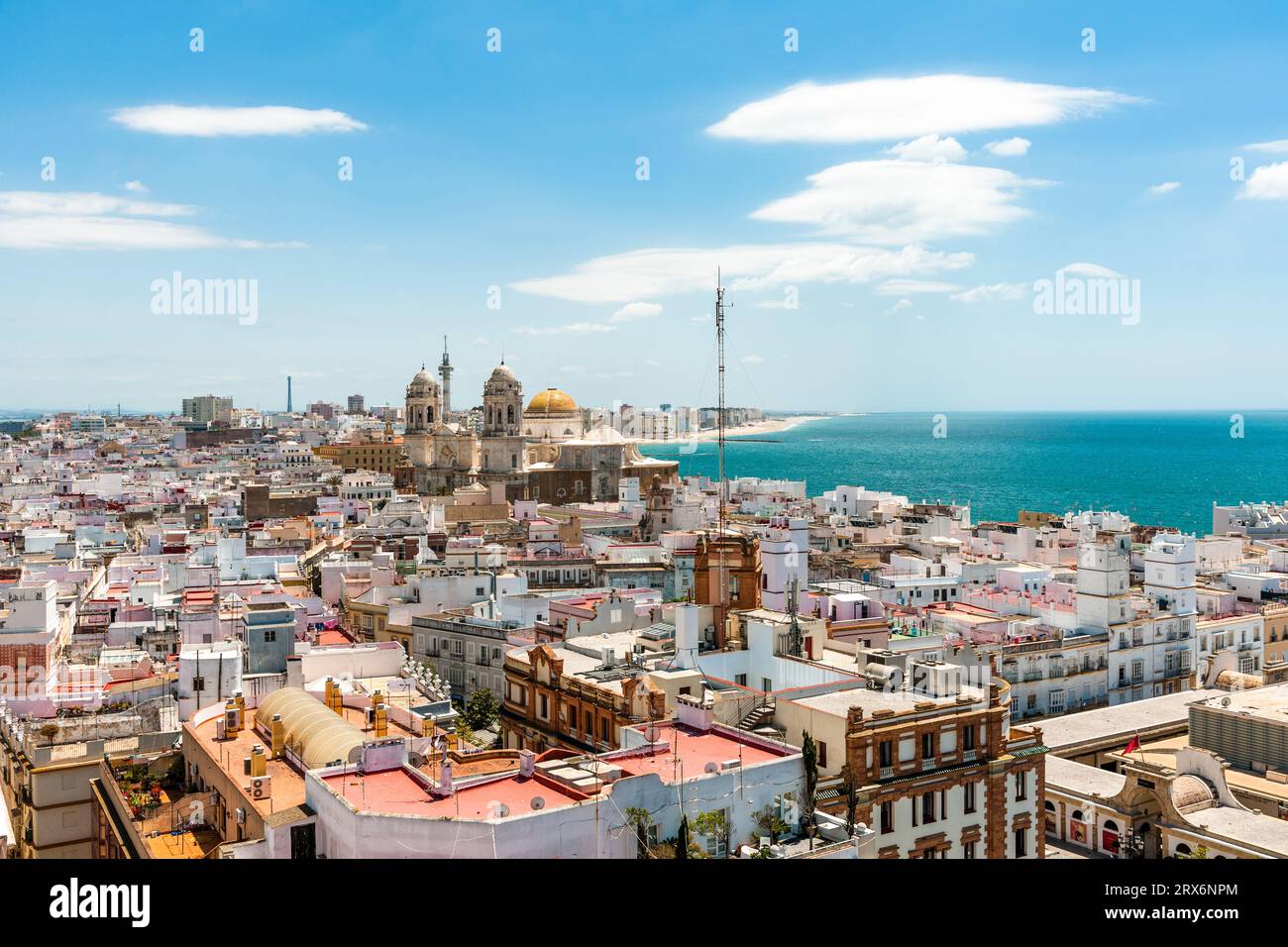Spain, Andalusia, Cadiz, Residential district of coastal city Stock Photo
