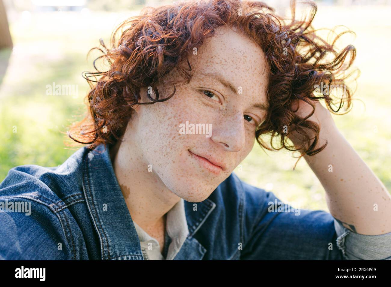 Curly long hair man hi-res stock photography and images - Alamy