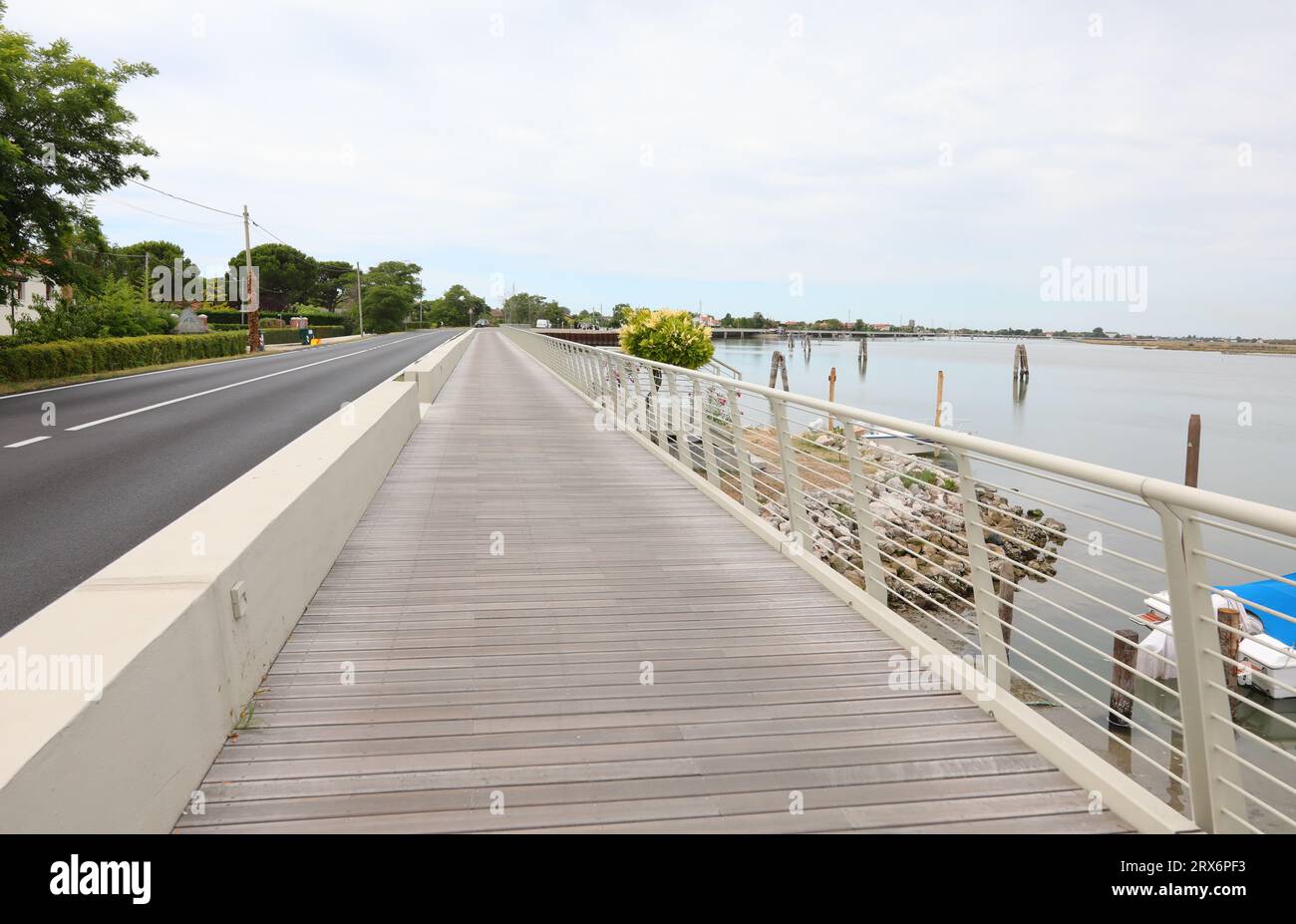 new very wide cycle paths near Venice in the city of Cavallino Treporti