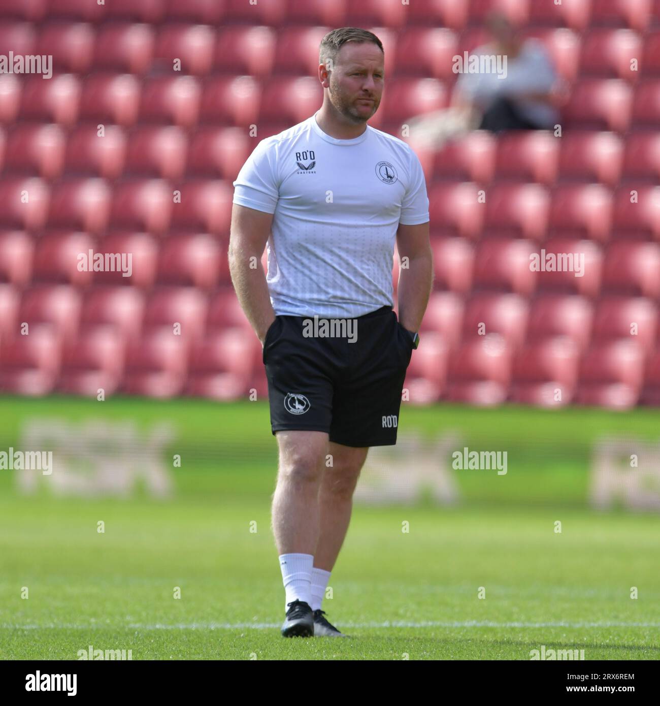 London, England. 23rd Sep 2023. Charlton Athletic coach Richard O’Donnell before the Sky Bet EFL League One match against Wycombe Wanderers at The Valley. Kyle Andrews/Alamy Live News Stock Photo