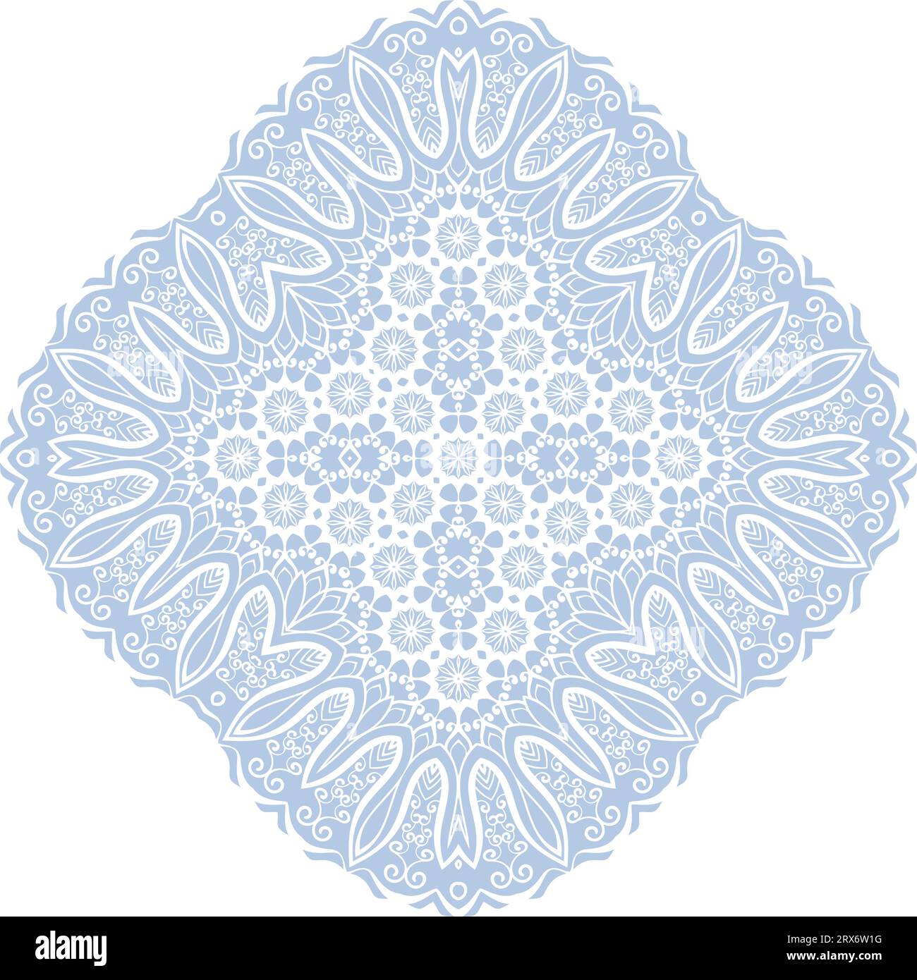 Ornament in rhombus shape, Isolated design element, Vector illustration Stock Vector