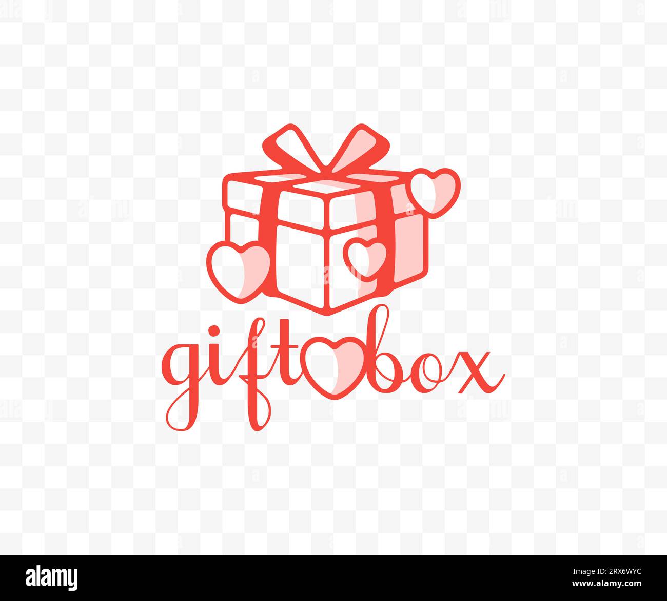 Gift box, gift, heart, present, ribbon, bow and bowknot, graphic