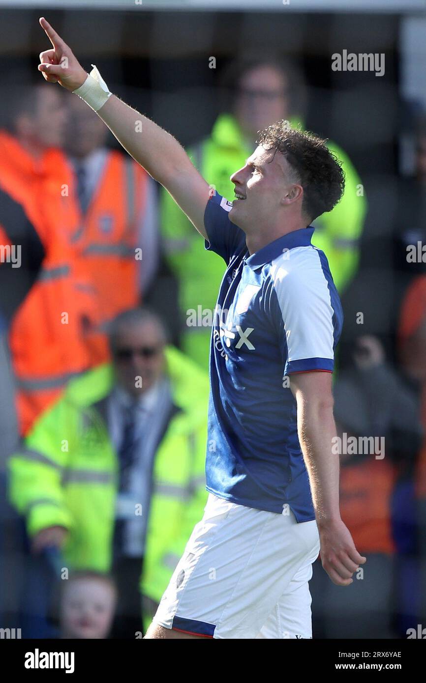 Ipswich Town's Nathan Broadhead celebrates scoring their side's second goal of the game during