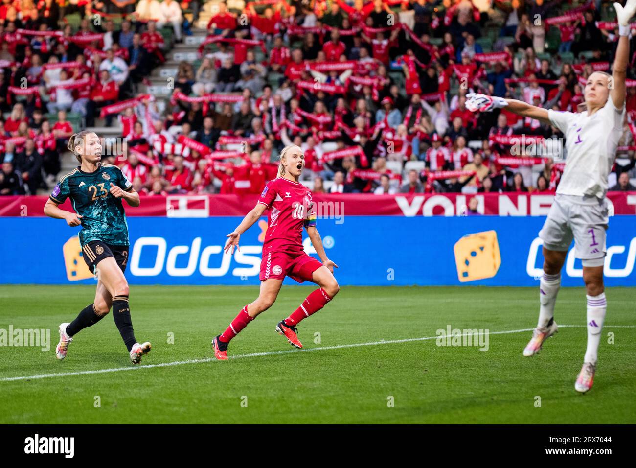 Denmark. 22nd Sep, 2023. Pernille Harder (10) of Denmark seen