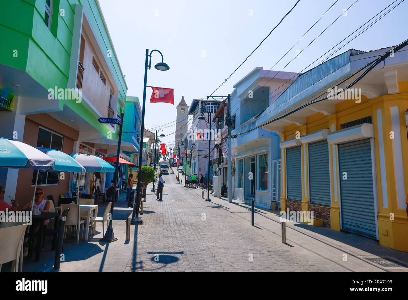PUERTO PLATA / DOMINICAN The beautiful Central Park is the center piece ...