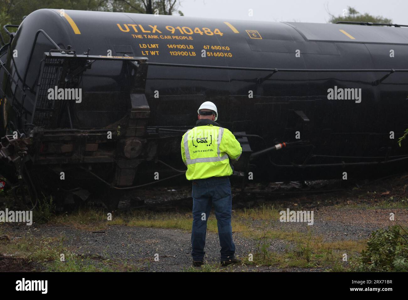 Hyattsville, MD, USA. 23rd Sep, 2023. View of a CSX Train derailment