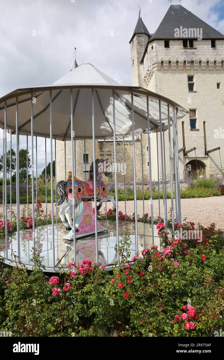 Pierre Ardouvin's art installation at Chateau du Riveau, Loire Valley, France Stock Photo