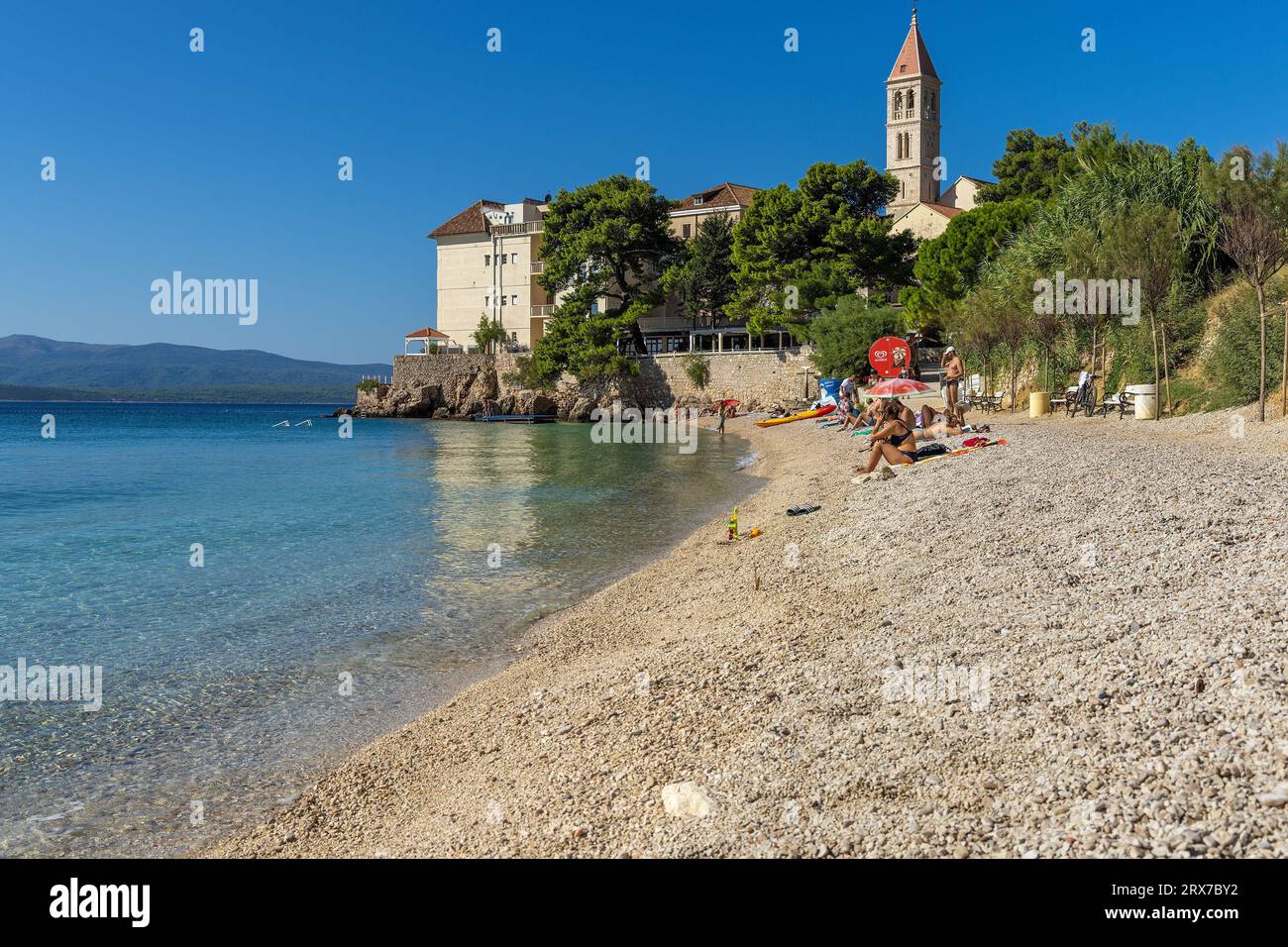 Martinica Beach near the Dominican monastery in Bol town on Brac Island