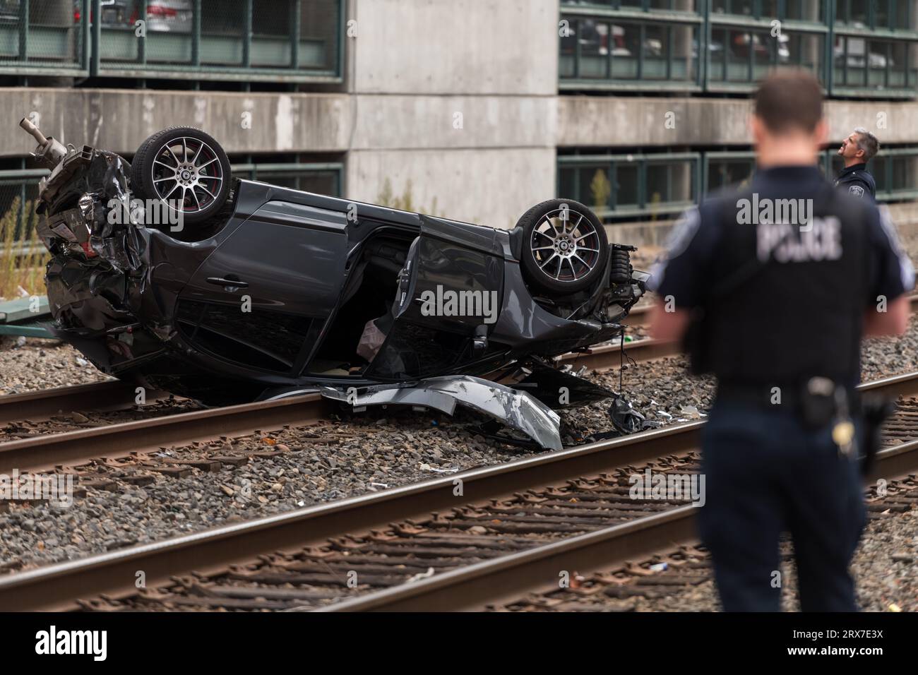 Seattle, USA. 23 Sep, 2023. Early in the morning police and fire