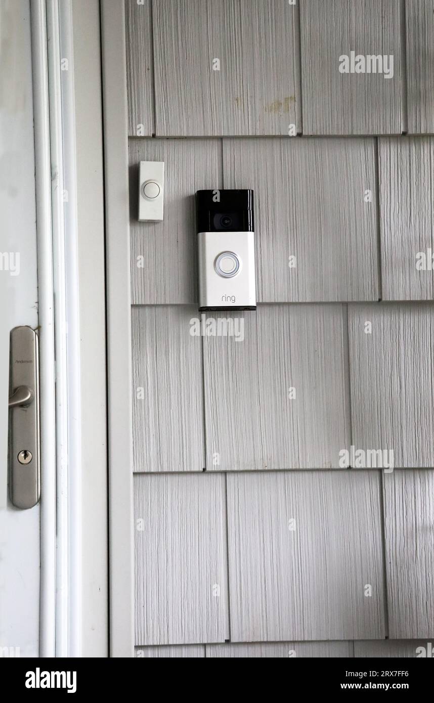 Ring video doorbell Stock Photo