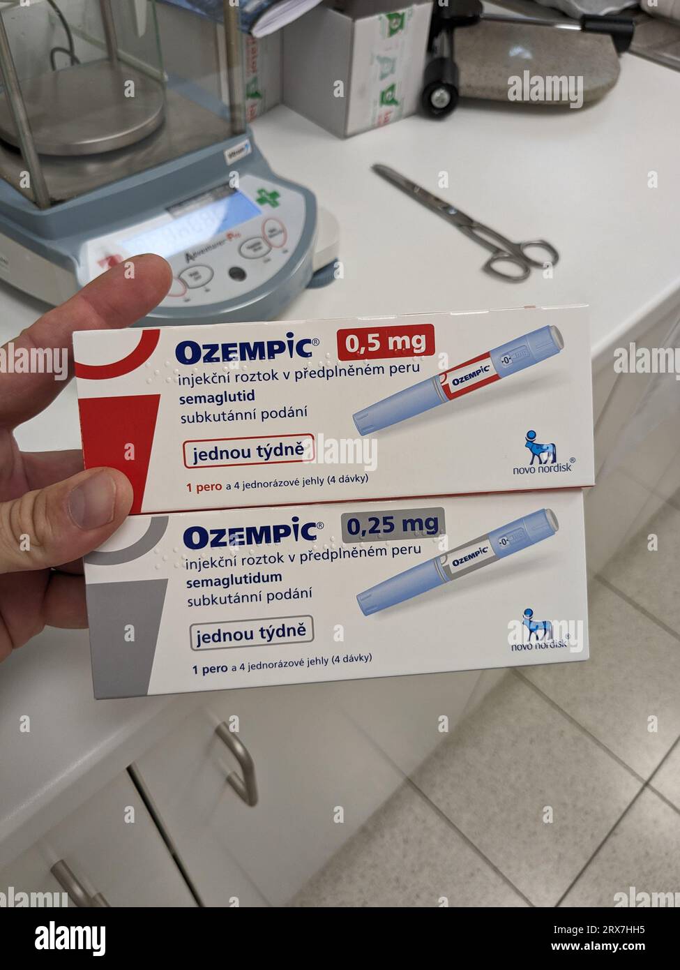 Prague,Czech republic June 22 2023box of ozempic medication. Diabetes