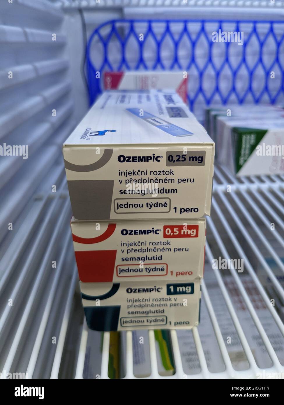 Prague,Czech republic June 22 2023box of ozempic medication. Diabetes