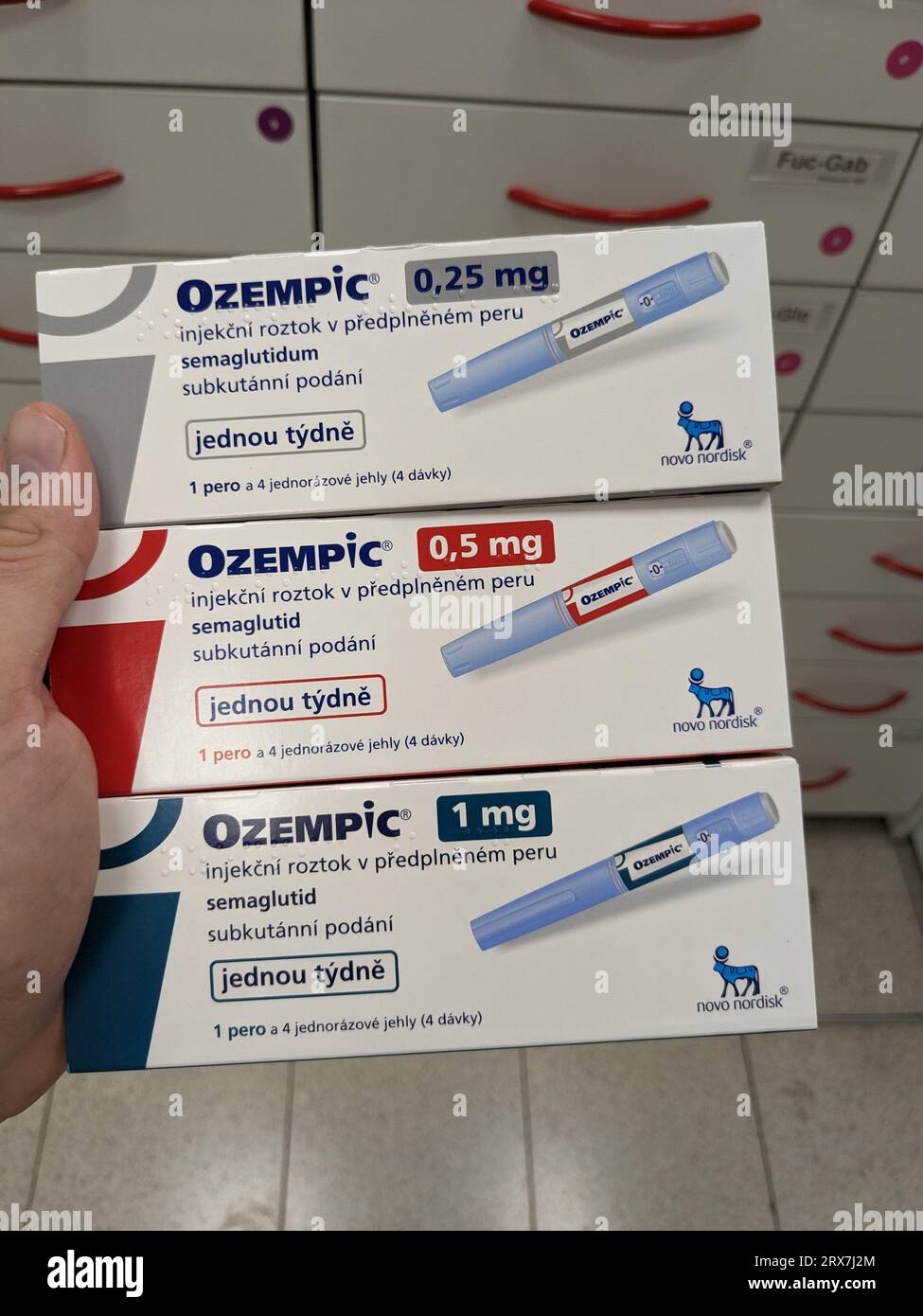 Prague,Czech republic June 22 2023box of ozempic medication. Diabetes