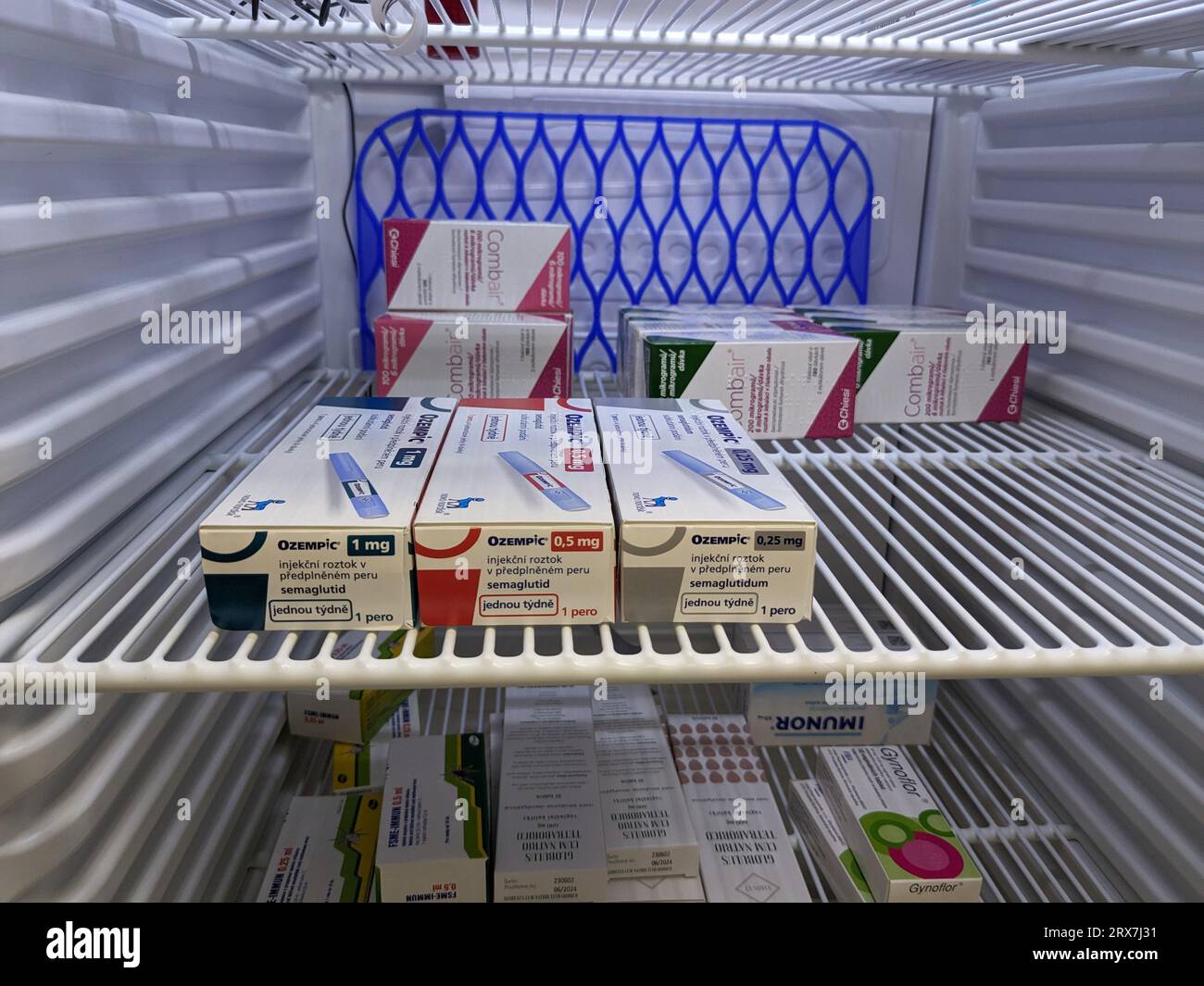 Prague,Czech republic June 22 2023box of ozempic medication. Diabetes