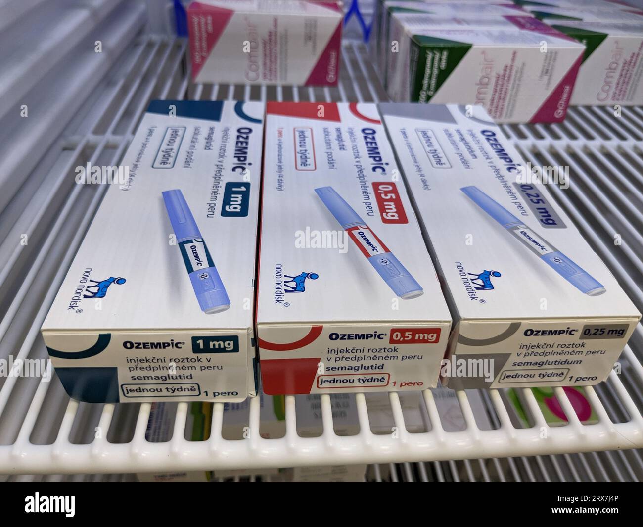 Prague,Czech republic June 22 2023box of ozempic medication. Diabetes