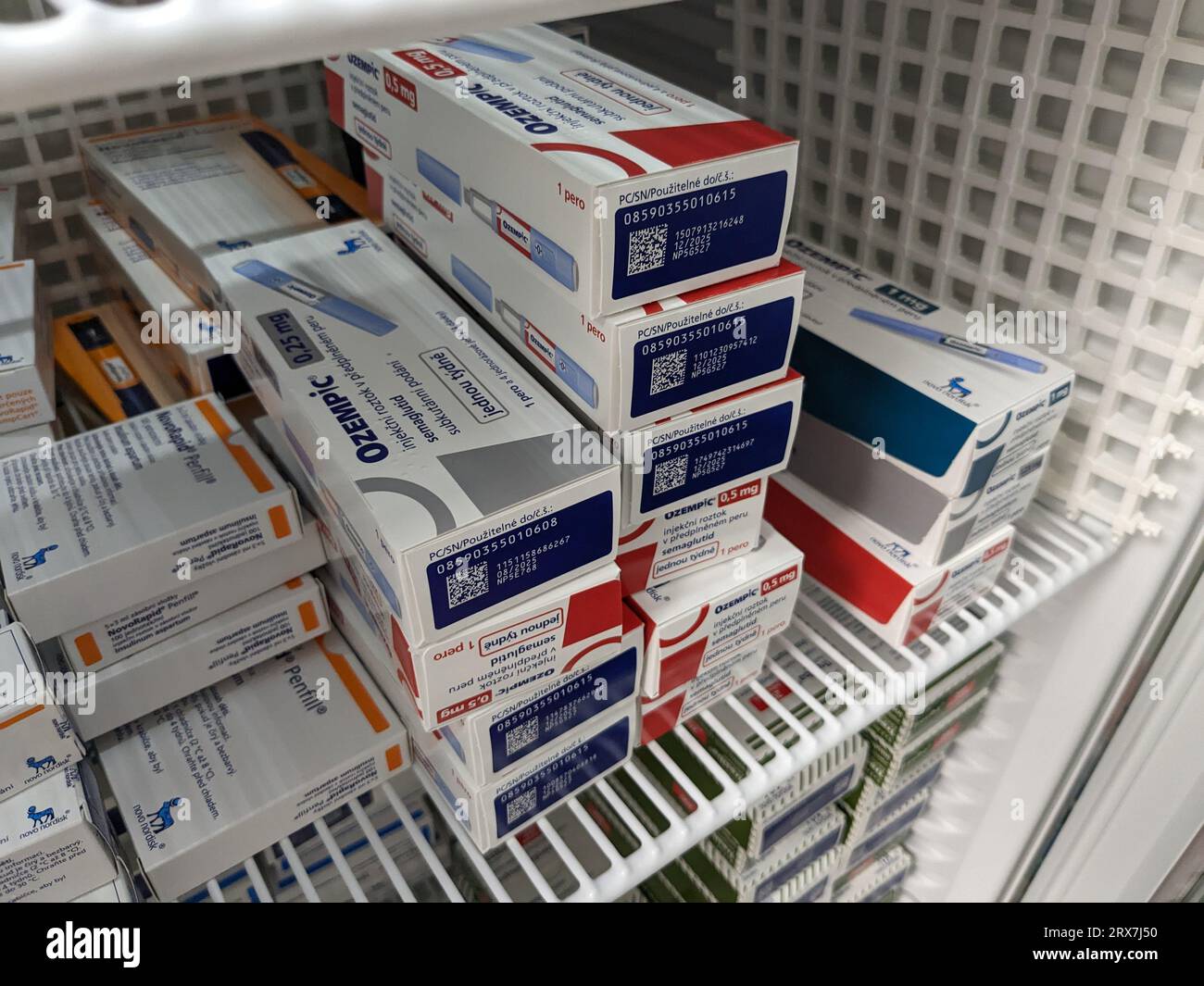 Prague,Czech republic June 22 2023box of ozempic medication. Diabetes