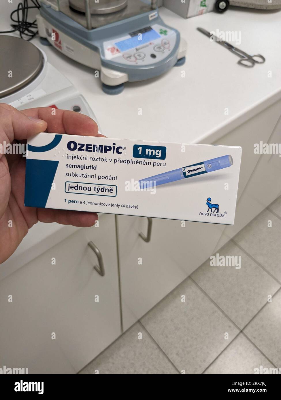 Prague,Czech republic June 22 2023box of ozempic medication. Diabetes