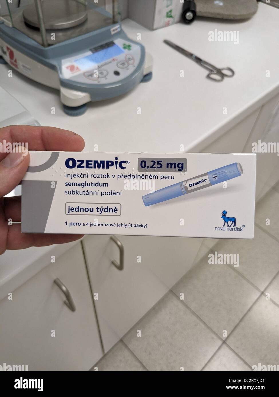 Prague,Czech republic June 22 2023box of ozempic medication. Diabetes