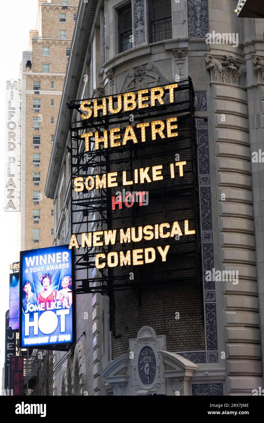 Shubert Theatre Marquee Featuring 