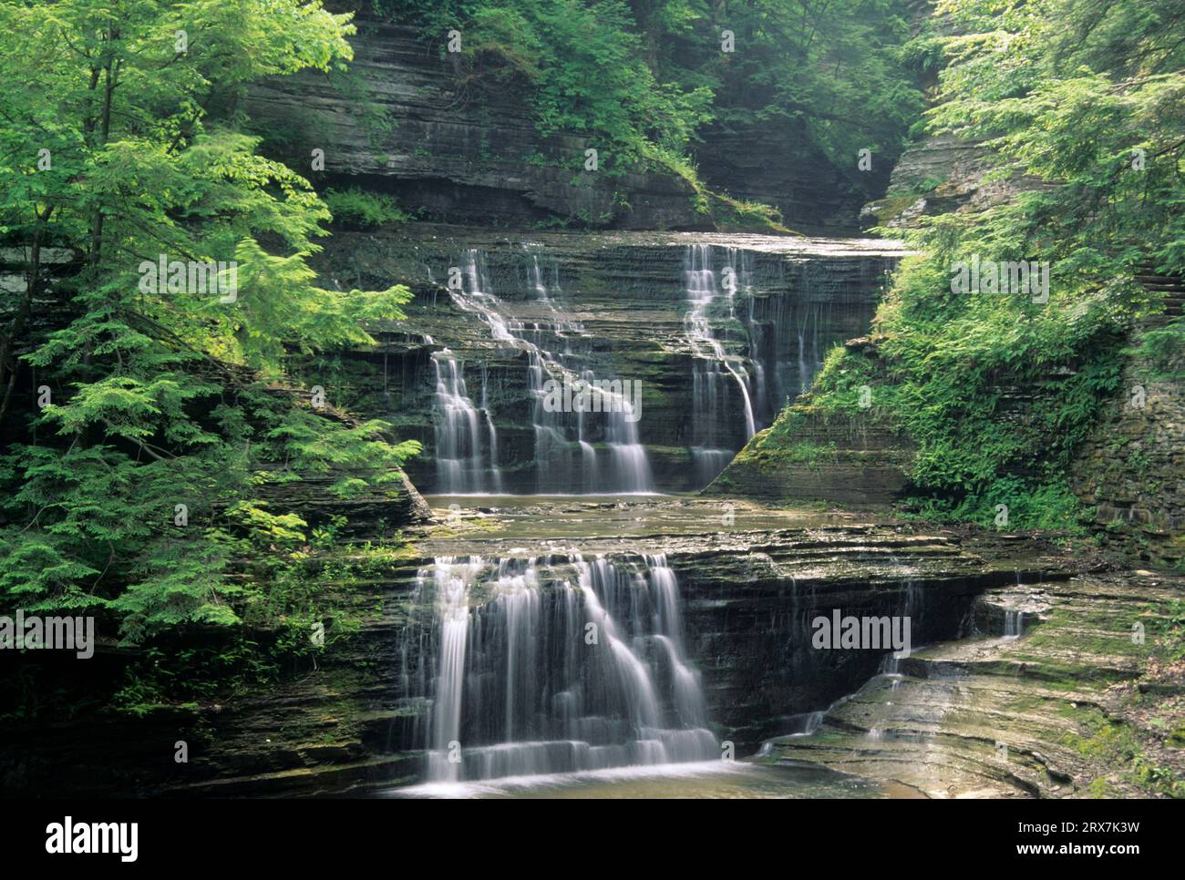 Falls on Buttermilk Creek, Buttermilk Falls State Park, New York Stock Photo Alamy