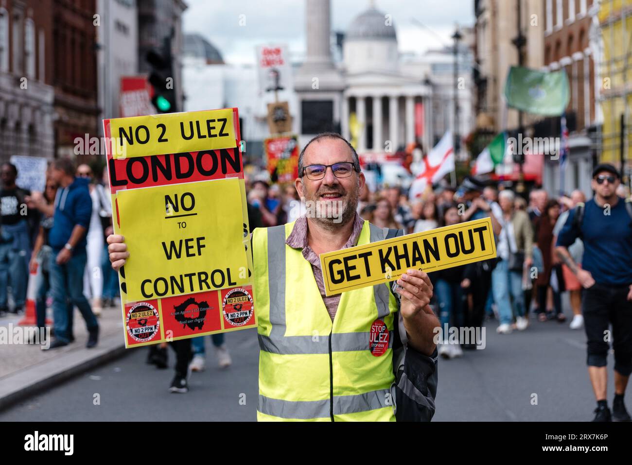 London, UK. 23 September 2023. Thousands march for the World Wide Rally ...