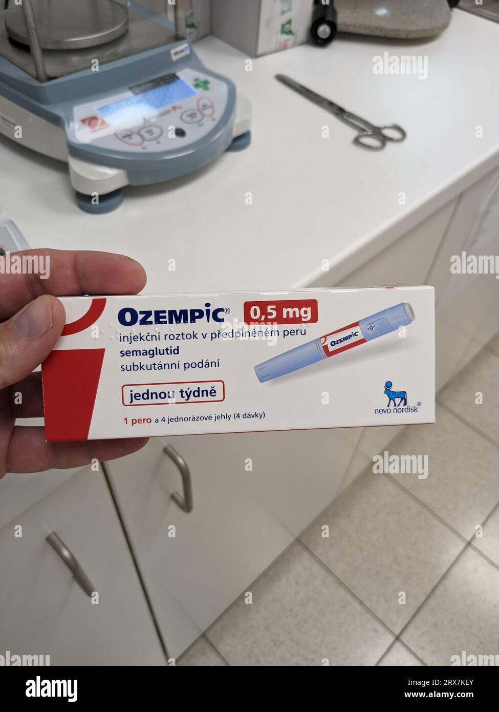 Prague,Czech republic June 22 2023box of ozempic medication. Diabetes