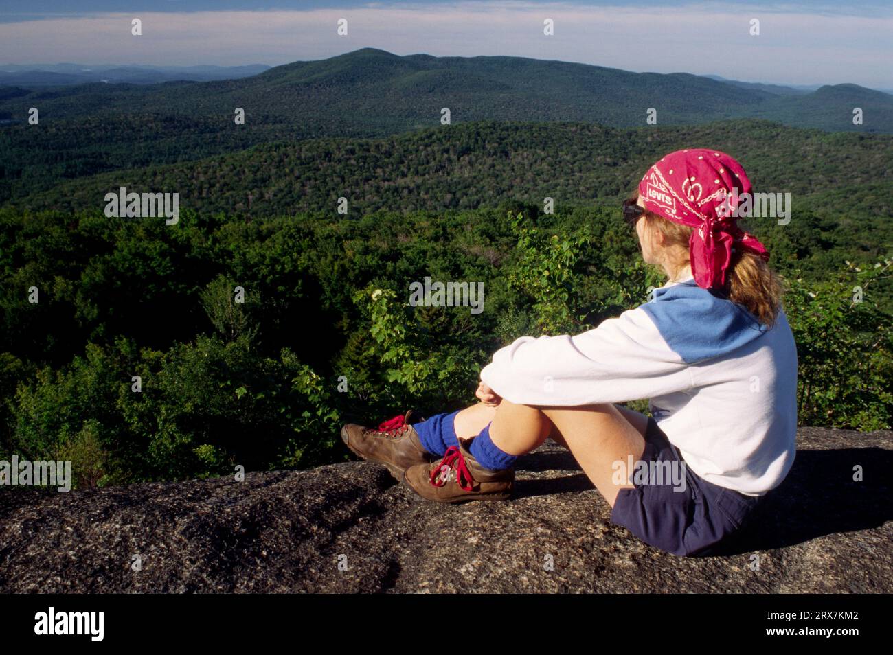 View of St Regis Mountain from Jenkins Mountain, Paul Smiths Visitor Interpretive Center, Adirondack Park, New York Stock Photo